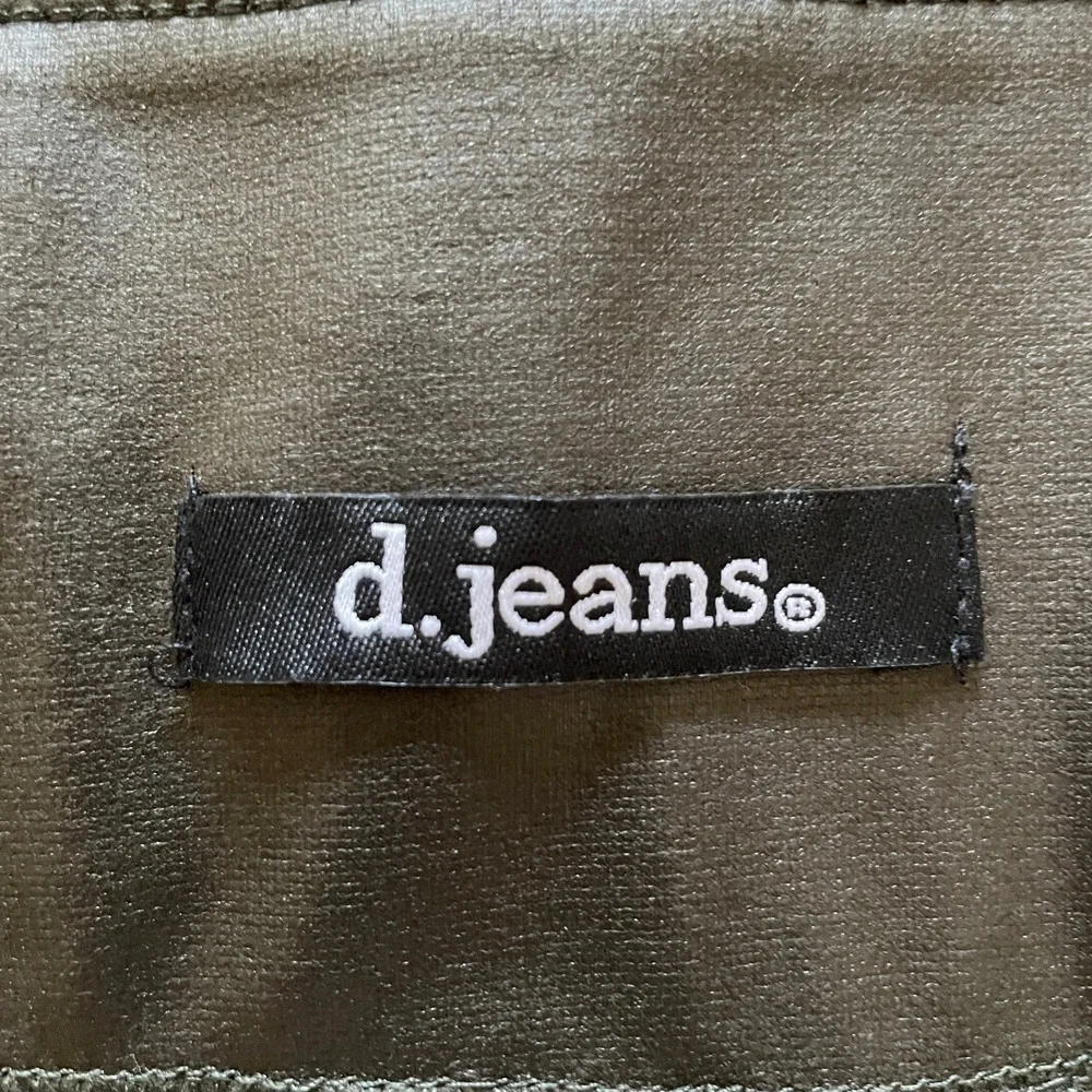 D. Jeans‎ Olive Green Faux Leather Pencil Skirt, Women's Size 4, Zippers